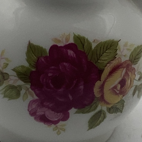 Vintage Fine Bone China Cottage Rose 5” Miniature Vase/Pitcher - Picture 7 of 12